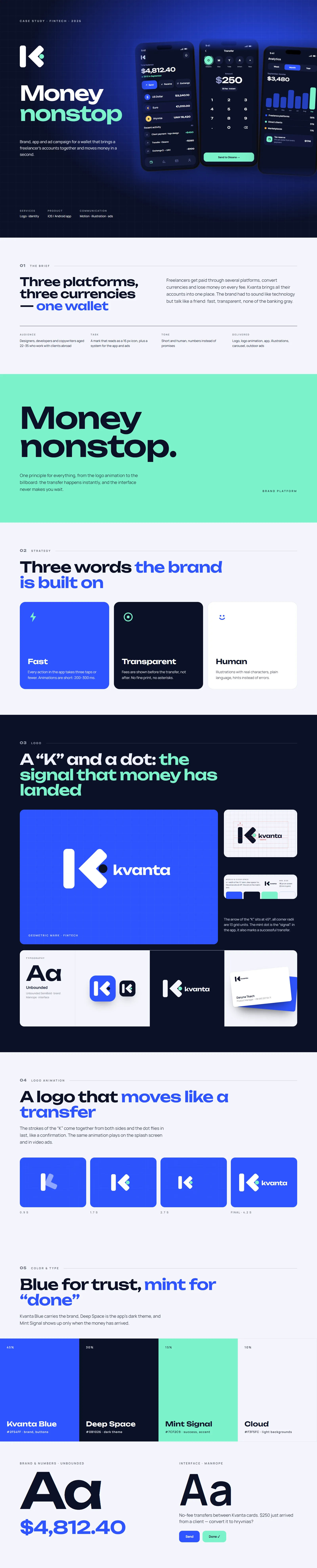 Kvanta — Brand, app UI and campaign