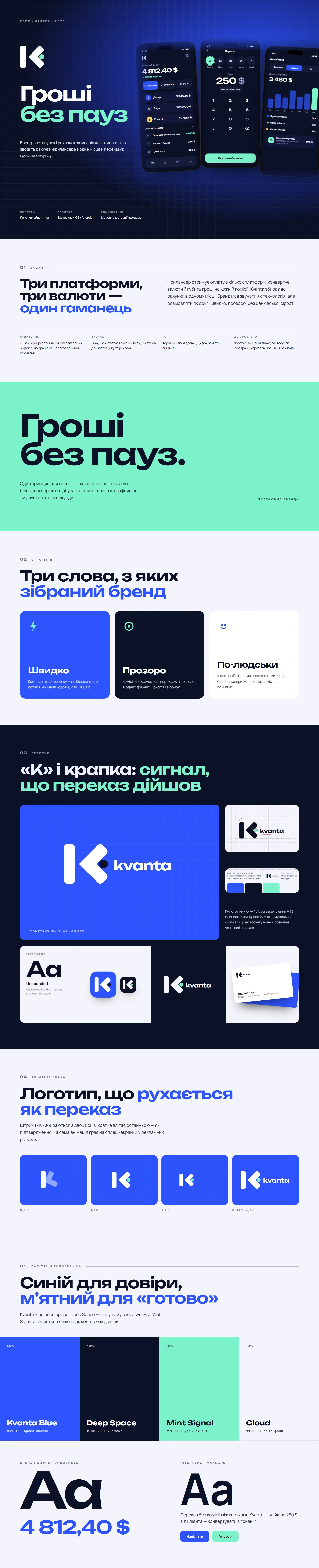 Kvanta — Бренд, інтерфейс застосунку й кампанія